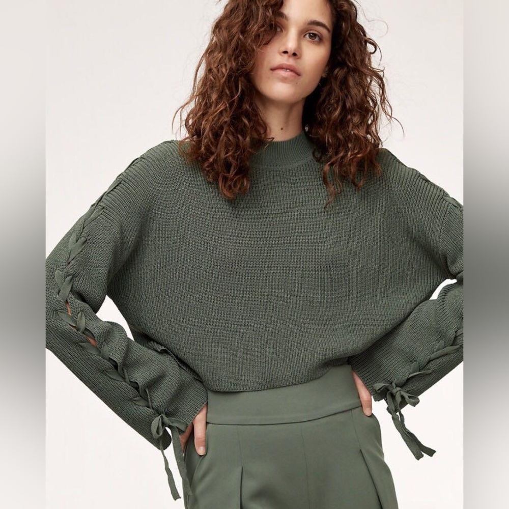 Aritzia Wilfred Salome Tie Sweater
